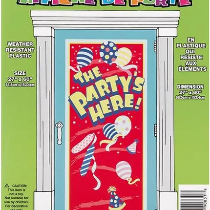 The Party's Here Door Poster, 60" x 27" Party Expo  