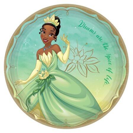 Tiana Once Upon A Time - 9" Dinner Plates - SKU:552380 - UPC:192937042533 - Party Expo