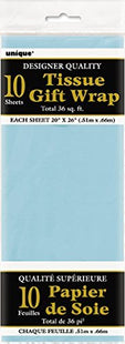 Tissue Paper - Baby Blue (10ct) - SKU:6283 - UPC:011179062836 - Party Expo