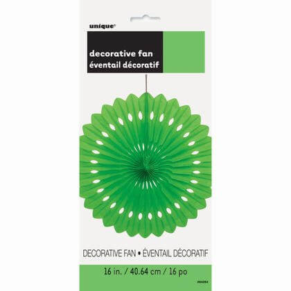 Tissue Paper Fan Decoration - Lime Green - SKU:64264 - UPC:011179642649 - Party Expo