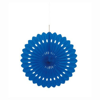 Tissue Paper Fan Decoration - Royal Blue - SKU:64263 - UPC:011179642632 - Party Expo