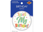 Today's My Birthday Button - SKU:BT121 - UPC:022735001794 - Party Expo