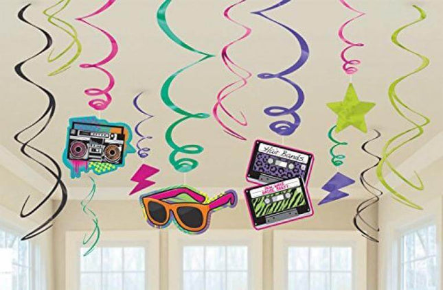 Totally 80's Swirl Decoration - SKU:670152 - UPC:013051425395 - Party Expo