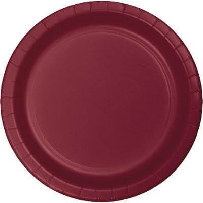Touch of Color - 9" Premium Strength Dinner Plates - Burgundy - SKU:473122B - UPC:073525811475 - Party Expo