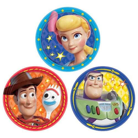 Toy Story 4 - 7" Dessert Paper Plates (8ct) - SKU:542367.99 - UPC:192937037553 - Party Expo