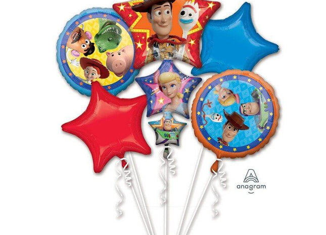 Toy Story 4 - Mylar Balloon Bouquet - SKU:97740 - UPC:026635395151 - Party Expo