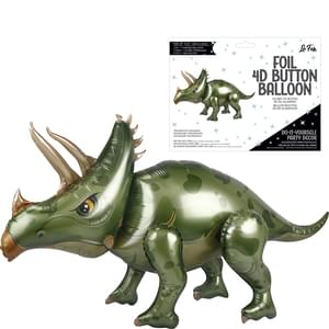 Triceratops Dinosaur 4D Button Air Inflate - SKU:LF-42003 - UPC:099996047892 - Party Expo