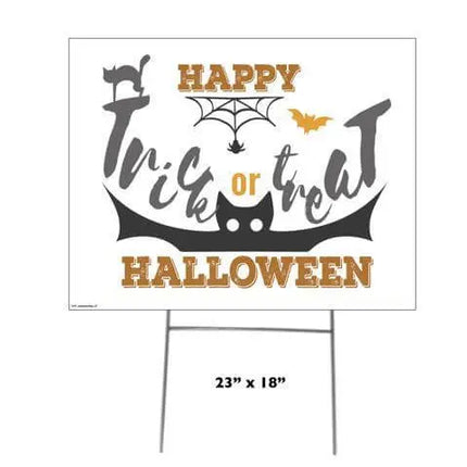 Trick or Treat Halloween Yard Sign - 18" x 23" Party Expo  