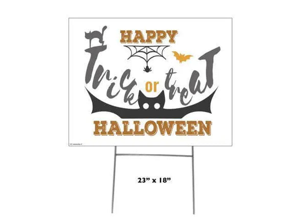 Trick or Treat Halloween Yard Sign - 18" x 23" Party Expo  