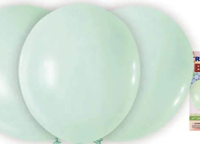 Trico - 12" Pastel Green Latex Balloons (10ct) - SKU:BP2401-GN - UPC:810057951824 - Party Expo