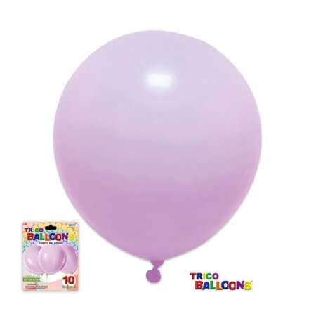 Trico - 12" Pastel Lavender Latex Balloons (10ct) - SKU:BP2401-Lavender - UPC:00810057951855 - Party Expo