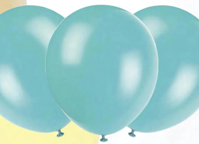 Trico - 12" Turquoise Latex Balloons (10ct) - SKU:BP2401-TQ - UPC:810057951862 - Party Expo