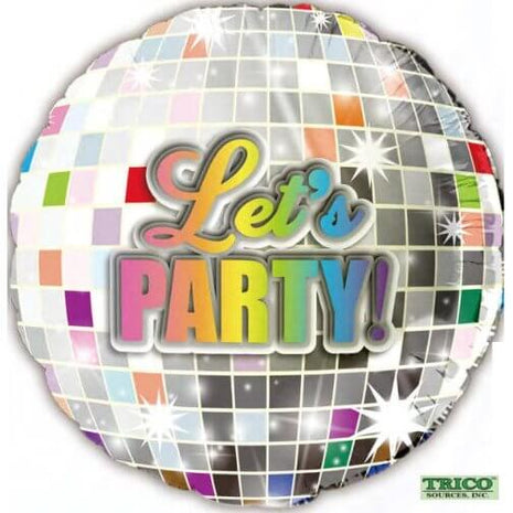 Trico - 18" Let's Party Mylar Balloon #60 - SKU:BM2216 - UPC:840300803730 - Party Expo