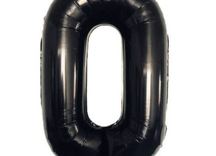 Trico - 34" Number '0' Mylar Balloon - Black - SKU:BP2309-0 - UPC:00810057950704 - Party Expo