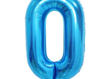 Trico - 34" Number '0' Mylar Balloon - Blue - SKU:BP2303-0 - UPC:00810057950223 - Party Expo