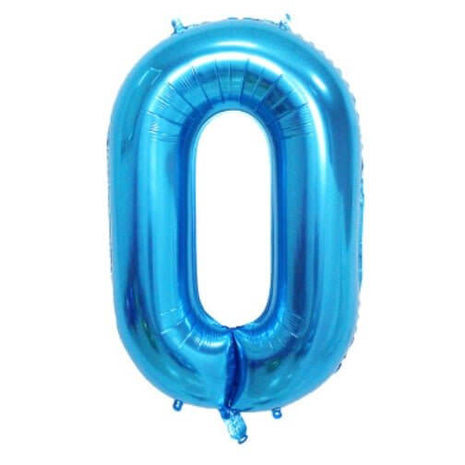 Trico - 34" Number '0' Mylar Balloon - Blue - SKU:BP2303-0 - UPC:00810057950223 - Party Expo