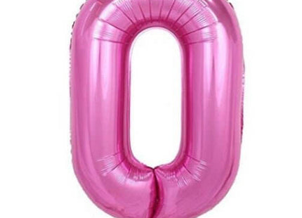 Trico - 34" Number '0' Mylar Balloon - Pink - SKU:BP2304-0 - UPC:00810057950308 - Party Expo