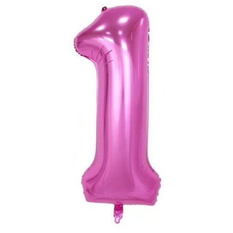 Trico - 34" Number '1' Mylar Balloon - Pink - SKU:BP2304-1 - UPC:00810057950315 - Party Expo