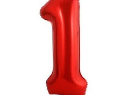 Trico - 34" Number '1' Mylar Balloon - Red - SKU:BP2308-1 - UPC:00810057950629 - Party Expo