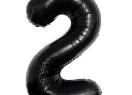 Trico - 34" Number '2' Mylar Balloon - Black - SKU:BP2309-2 - UPC:00810057950728 - Party Expo