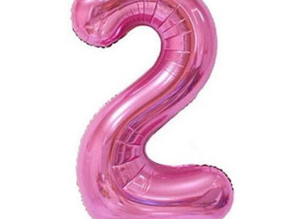 Trico - 34" Number '2' Mylar Balloon - Pink - SKU:BP2304-2 - UPC:00810057950322 - Party Expo