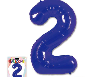 Trico - 34" Number '2' Mylar Balloon - Purple - SKU:BP2305-2 - UPC:840300800470 - Party Expo