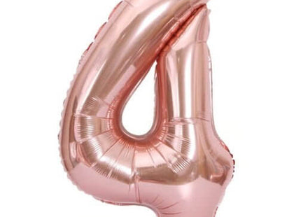 Trico - 34" Number '4' Mylar Balloon - Rose Gold - SKU:BP2307-4 - UPC:00810057950445 - Party Expo