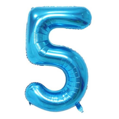 Trico - 34" Number '5' Mylar Balloon - Blue - SKU:BP2303-5 - UPC:810057955112 - Party Expo