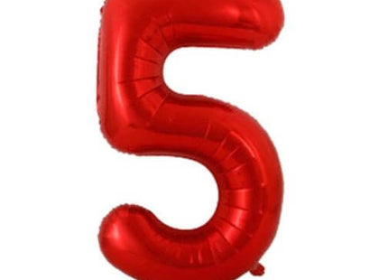 Trico - 34" Number '5' Mylar Balloon - Red - SKU:BP2308-5 - UPC:00810057950650 - Party Expo