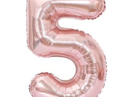 Trico - 34" Number '5' Mylar Balloon - Rose Gold - SKU:BP2307-5 - UPC:00810057950469 - Party Expo