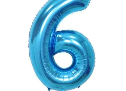 Trico - 34" Number '6' Mylar Balloon - Blue - SKU:BP2303* - UPC:810057955129 - Party Expo