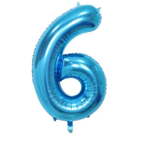Trico - 34" Number '6' Mylar Balloon - Blue - SKU:BP2303* - UPC:810057955129 - Party Expo