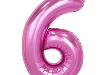 Trico - 34" Number '6' Mylar Balloon - Pink - SKU:BP2304-6 - UPC:00810057950360 - Party Expo