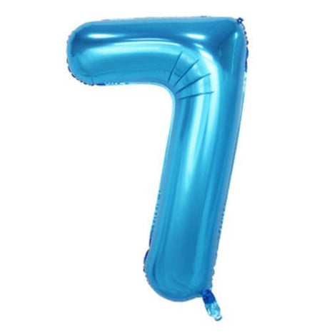 Trico - 34" Number '7' Mylar Balloon - Blue - SKU:BP2303-7 - UPC:00810057950278 - Party Expo