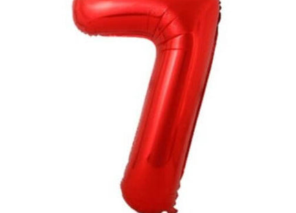 Trico - 34" Number '7' Mylar Balloon - Red - SKU:BP2308-7 - UPC:00810057950674 - Party Expo
