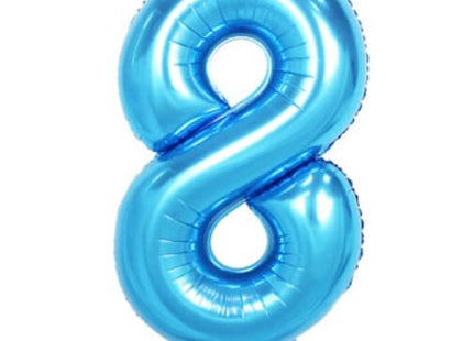 Trico - 34" Number '8' Mylar Balloon - Blue - SKU:BP2303-8 - UPC:00810057950285 - Party Expo
