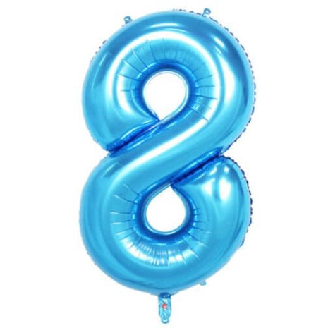 Trico - 34" Number '8' Mylar Balloon - Blue - SKU:BP2303-8 - UPC:00810057950285 - Party Expo