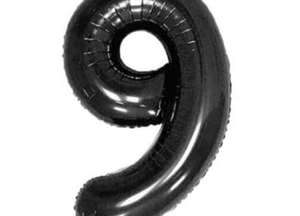 Trico - 34" Number '9' Mylar Balloon - Black - SKU:2309-9 - UPC:00810057950797 - Party Expo