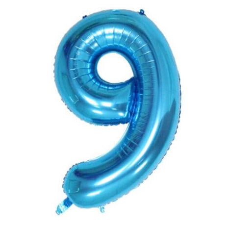 Trico - 34" Number '9' Mylar Balloon - Blue - SKU:2303-9 - UPC:00810057950292 - Party Expo