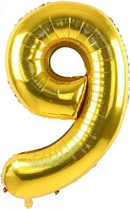 Trico - 34" Number '9' Mylar Balloon - Gold - Party Expo