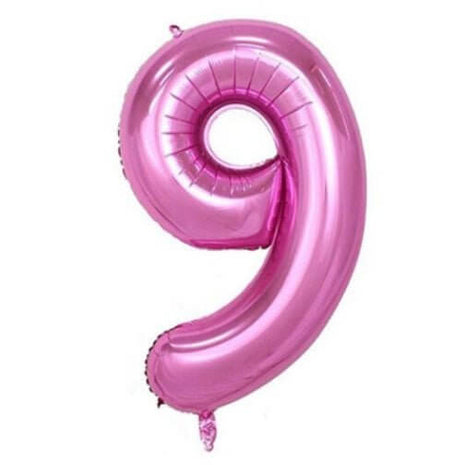 Trico - 34" Number '9' Mylar Balloon - Pink - SKU:BP2304-9 - UPC:00810057950391 - Party Expo