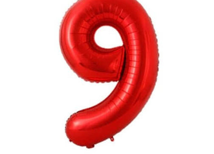 Trico - 34" Number '9' Mylar Balloon - Red - SKU:BP2308-9 - UPC:00810057950698 - Party Expo