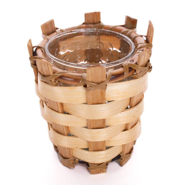Luau - Bamboo Candle Holder Brown Table Decoration - SKU:883680 - UPC:747448836807 - Party Expo