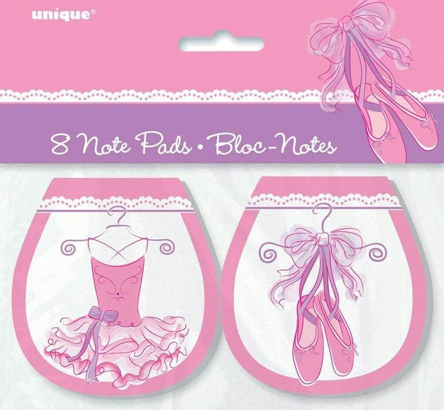 Tutu Ballerina Notepads - Pink - SKU:49491 - UPC:011179494910 - Party Expo