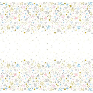 Twinkle Star Plastic Table Cover 54X84 - SKU:72413 - UPC:011179724130 - Party Expo