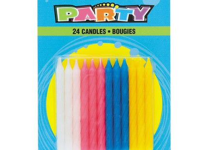 Twist Birthday Candles (24ct) - SKU:1914C - UPC:011179019144 - Party Expo