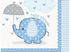 Umbrellaphants Blue Lunch Napkin - SKU:41692 - UPC:011179416929 - Party Expo