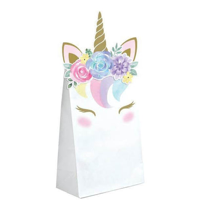 Unicorn Paper Treat Bags - SKU:344436 - UPC:039938688585 - Party Expo