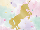 Unicorn Sparkle Lunch Foil Stamp Napkins - SKU:329411 - UPC:039938474997 - Party Expo
