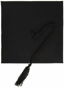 Unisex-Adult's Graduation Cap - Black - SKU:78-4690BK - UPC:057543846404 - Party Expo